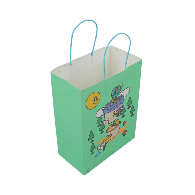 Bolsa de asas de papel de impresión a 4 colores con asa